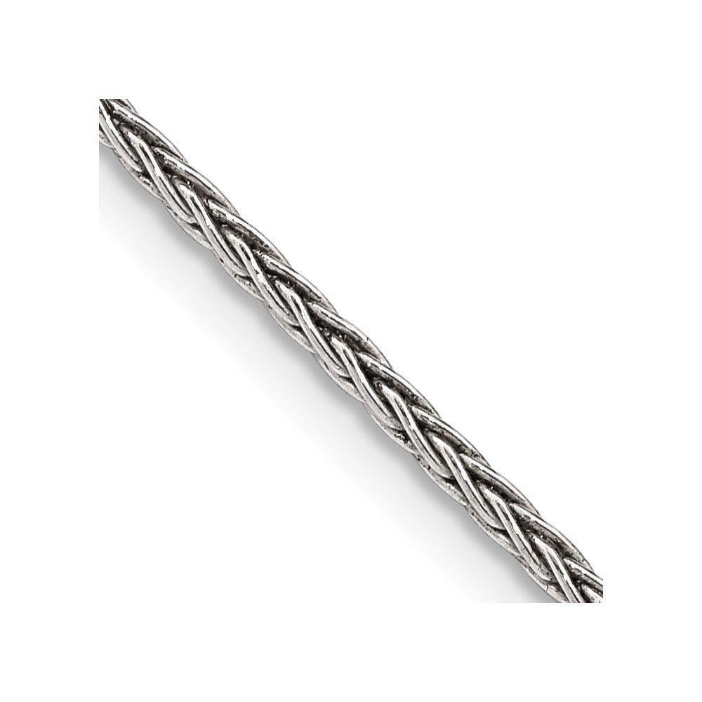 Sterling Silver Antiqued 1.6mm Solid Square Spiga ChainQFC215