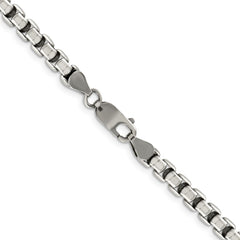 Sterling Silver Antiqued 5.2mm Round Box ChainQFC217