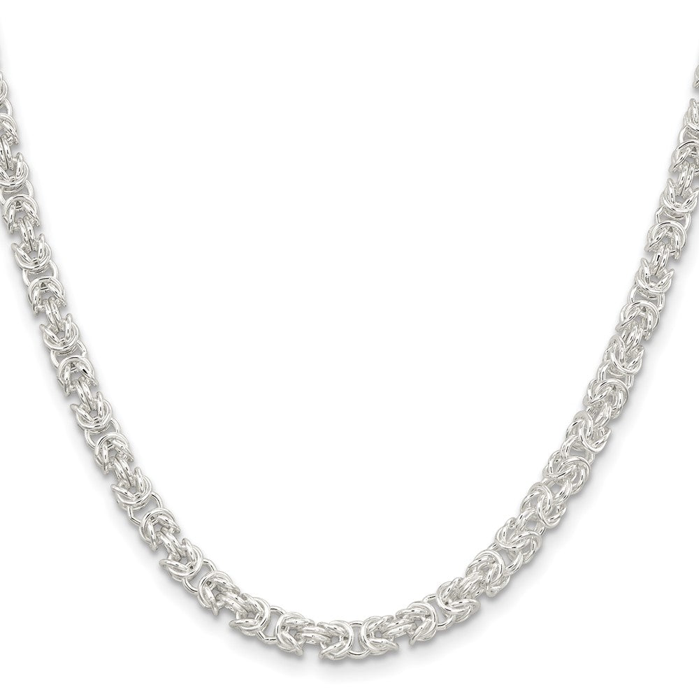 Sterling Silver 4.75mm Rounded Byzantine ChainQFC221