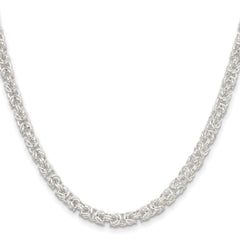 Sterling Silver 4.75mm Rounded Byzantine ChainQFC221