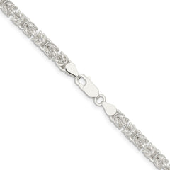 Sterling Silver 4.75mm Rounded Byzantine ChainQFC221