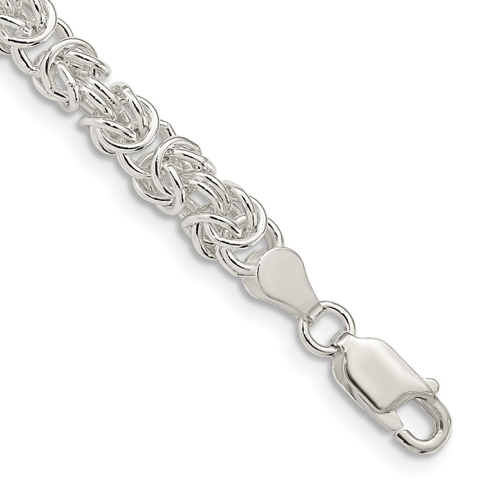 Sterling Silver 4.75mm Rounded Byzantine Chain QFC221-8