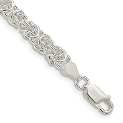 Sterling Silver 4.75mm Rounded Byzantine Chain QFC221-8