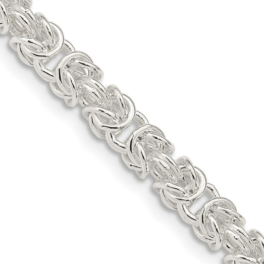 Sterling Silver 4.75mm Rounded Byzantine ChainQFC221