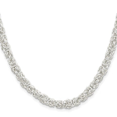 Sterling Silver 5.5mm Rounded Byzantine ChainQFC222