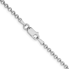 Sterling Silver Rhodium-plated 2.8mm Rolo ChainQFC2R