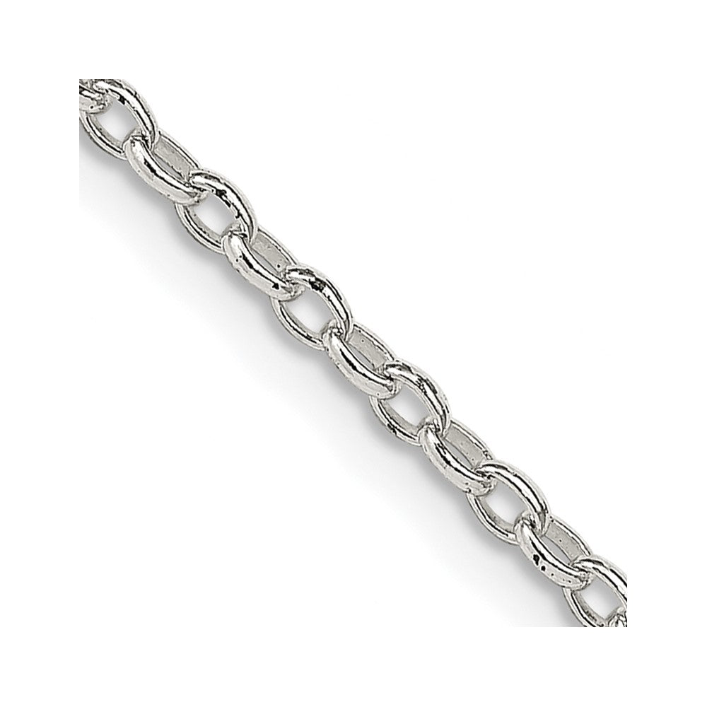 Sterling Silver 1.6mm Oval Fancy Rolo ChainQFC47