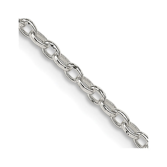 Sterling Silver 1.6mm Oval Fancy Rolo ChainQFC47