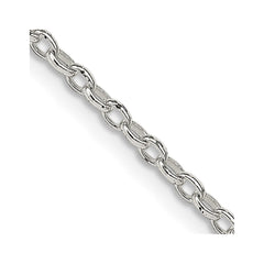 Sterling Silver 1.6mm Oval Fancy Rolo ChainQFC47