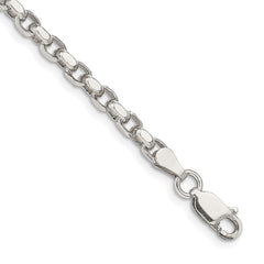 Sterling Silver 3.5mm Diamond-cut Rolo Chain QFC51-8