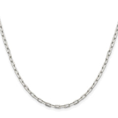 Sterling Silver Rhodium-plated 2.75mm Elongated Open Link ChainQFC52R