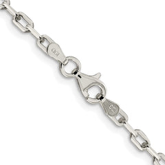 Sterling Silver Rhodium-plated 2.75mm Elongated Open Link ChainQFC52R