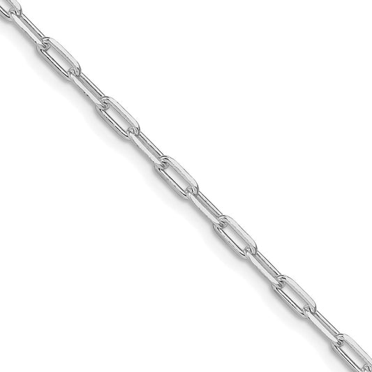 Sterling Silver Rhodium-plated 2.75mm Elongated Open Link ChainQFC52R