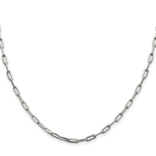 Sterling Silver Rhodium-plated 3.25mm Elongated Open Link ChainQFC53R