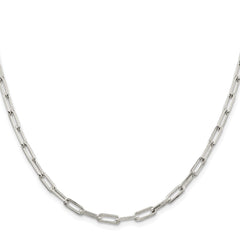Sterling Silver Rhodium-plated 4.25mm Elongated Open Link ChainQFC54R