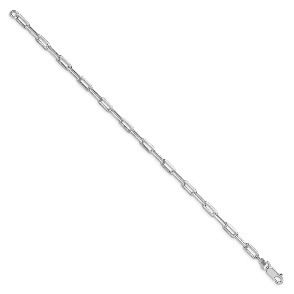 Sterling Silver Rhodium-plated 4.25mm Elongated Open Link Chain QFC54R-8