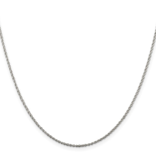 Sterling Silver Rhodium-plated 1.3mm Loose Rope ChainQFC67R