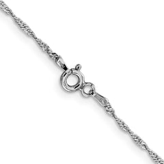 Sterling Silver Rhodium-plated 1.4mm Singapore ChainQFC68R