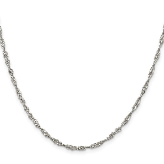 Sterling Silver 2.25mm Singapore ChainQFC69