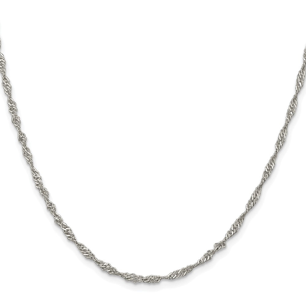 Sterling Silver Rhodium-plated 2.25mm Singapore ChainQFC69R