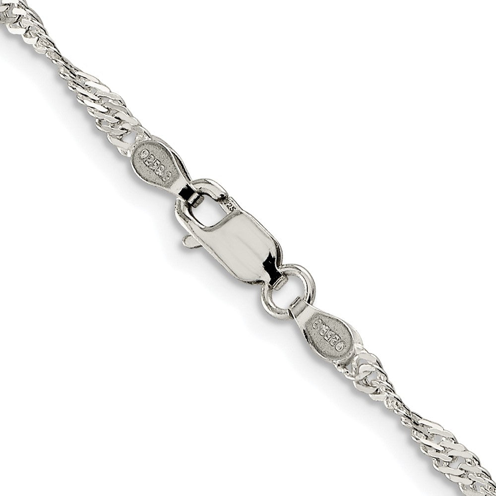 Sterling Silver Rhodium-plated 2.25mm Singapore ChainQFC69R