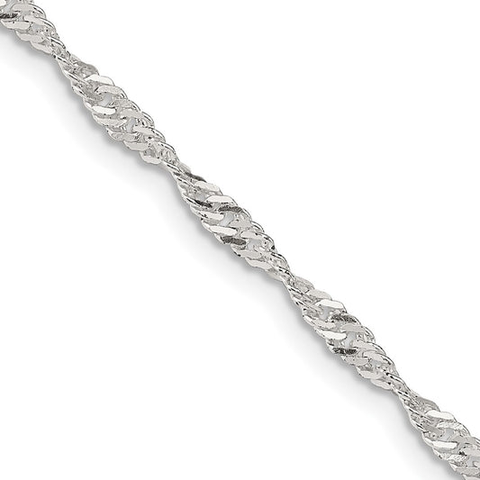 Sterling Silver 2.25mm Singapore ChainQFC69