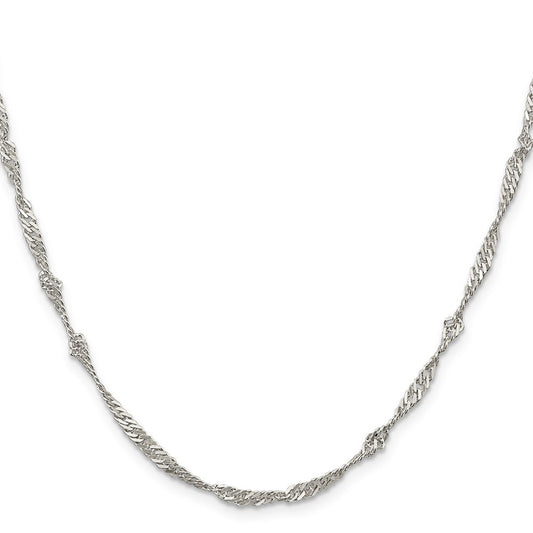 Sterling Silver 3mm Singapore ChainQFC70