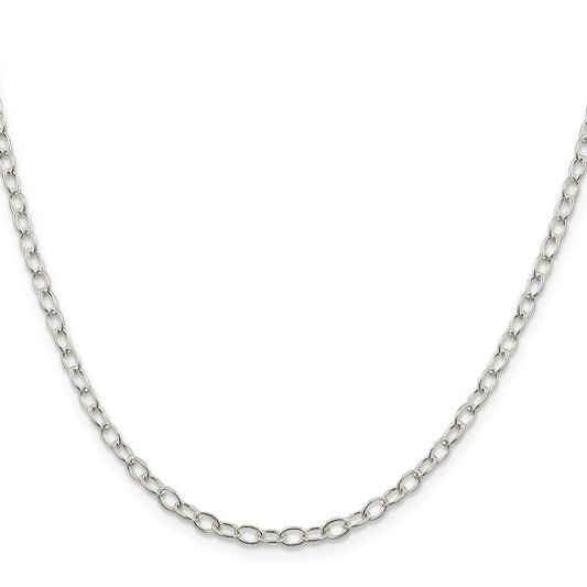 Sterling Silver 3.4mm Oval Cable ChainQFC72