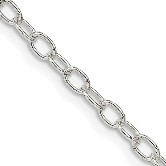 Sterling Silver 3.4mm Oval Cable ChainQFC72