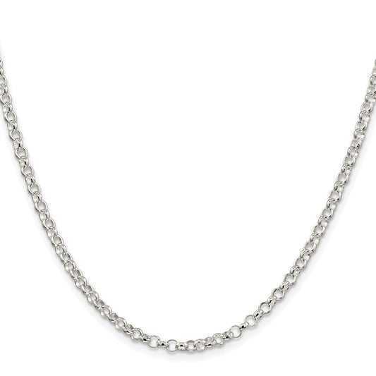 Sterling Silver Rhodium-plated 3.5mm Rolo ChainQFC74R