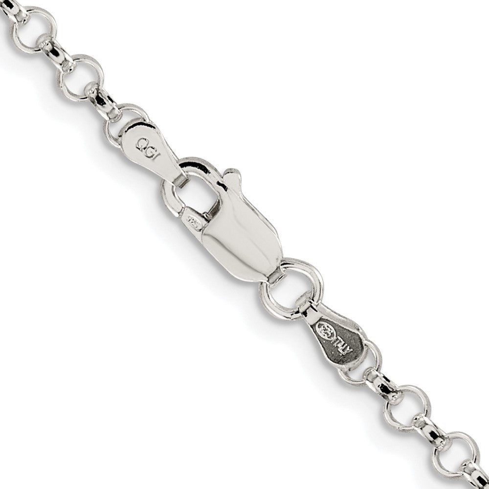 Sterling Silver Rhodium-plated 3.5mm Rolo ChainQFC74R