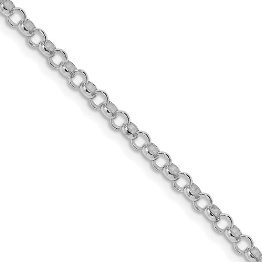 Sterling Silver Rhodium-plated 3.5mm Rolo ChainQFC74R