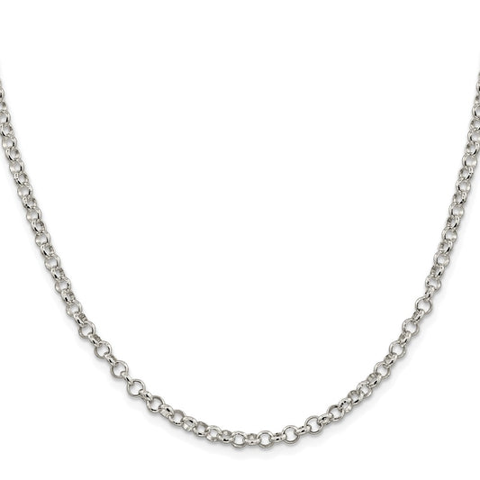 Sterling Silver Rhodium-plated 4mm Rolo ChainQFC75R