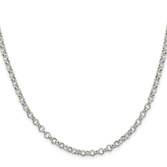 Sterling Silver Rhodium-plated 4mm Rolo ChainQFC75R