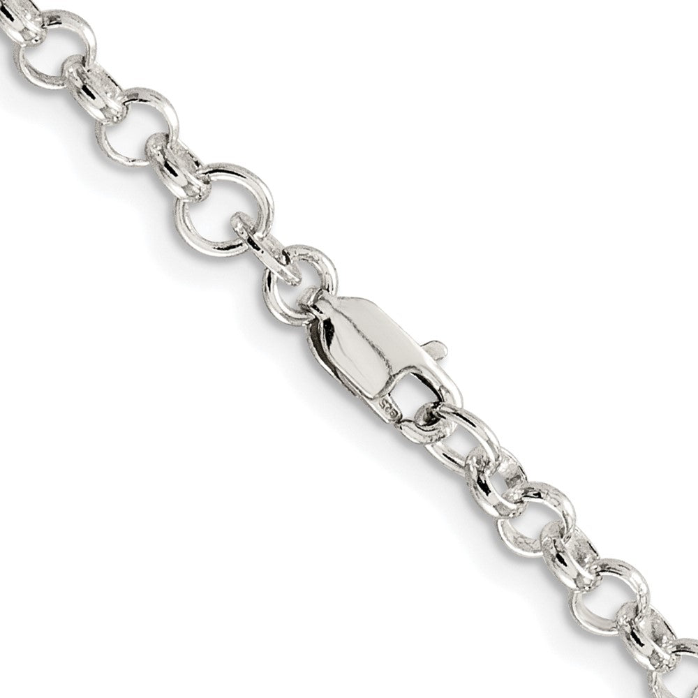 Sterling Silver Rhodium-plated 4mm Rolo ChainQFC75R