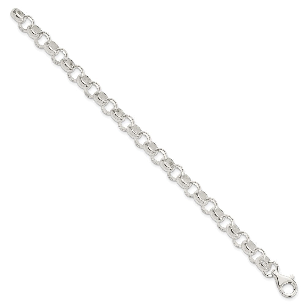 Sterling Silver 8.00mm Belcher Light Bracelet QFC79-7.5