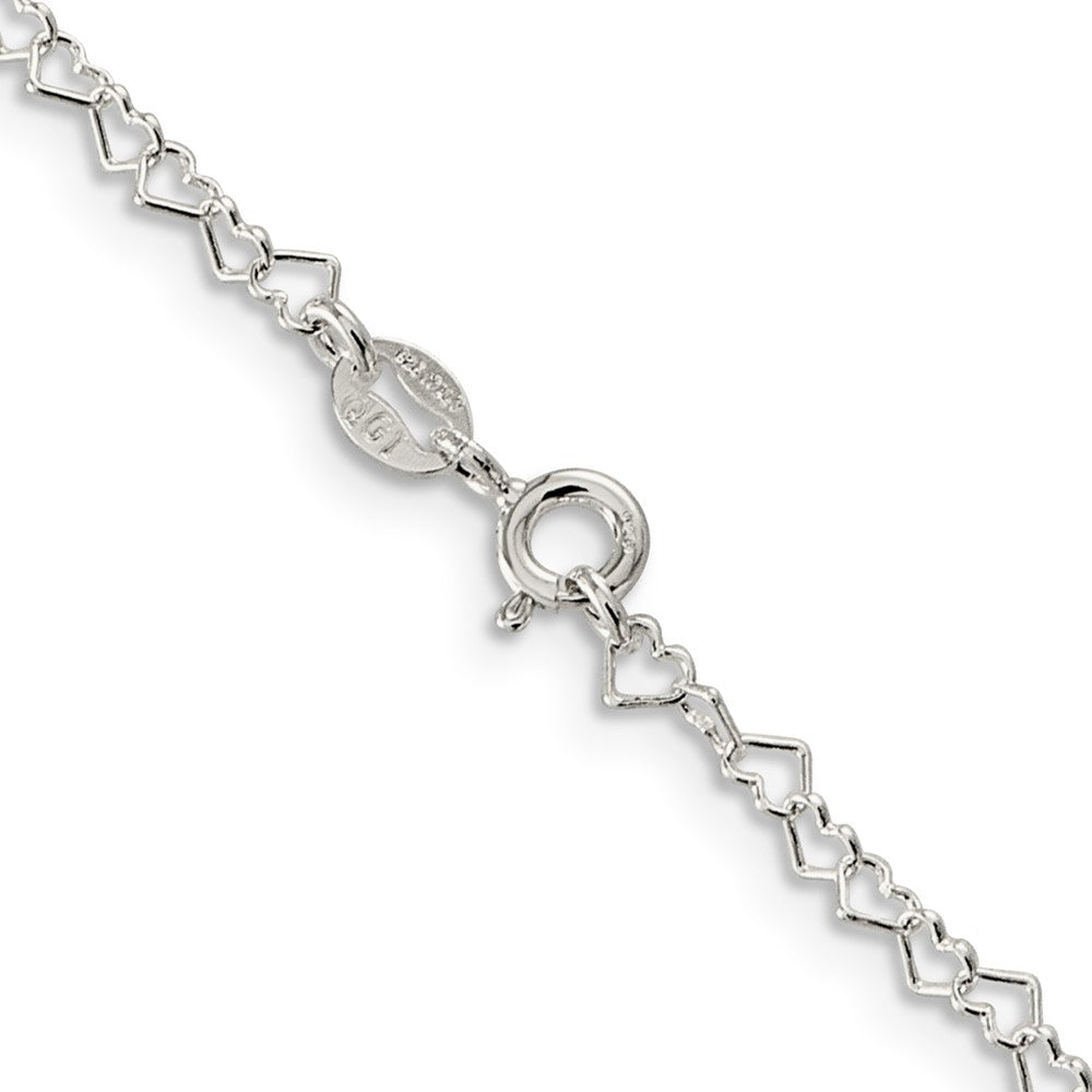 Sterling Silver 3.5mm Fancy Heart Link ChainQFC81