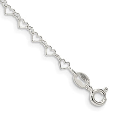 Sterling Silver 3.5mm Fancy Heart Link Chain QFC81-8