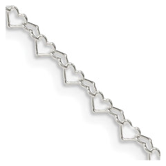 Sterling Silver 3.5mm Fancy Heart Link ChainQFC81