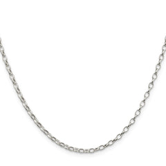 Sterling Silver 2.5mm Oval Fancy Rolo ChainQFC85
