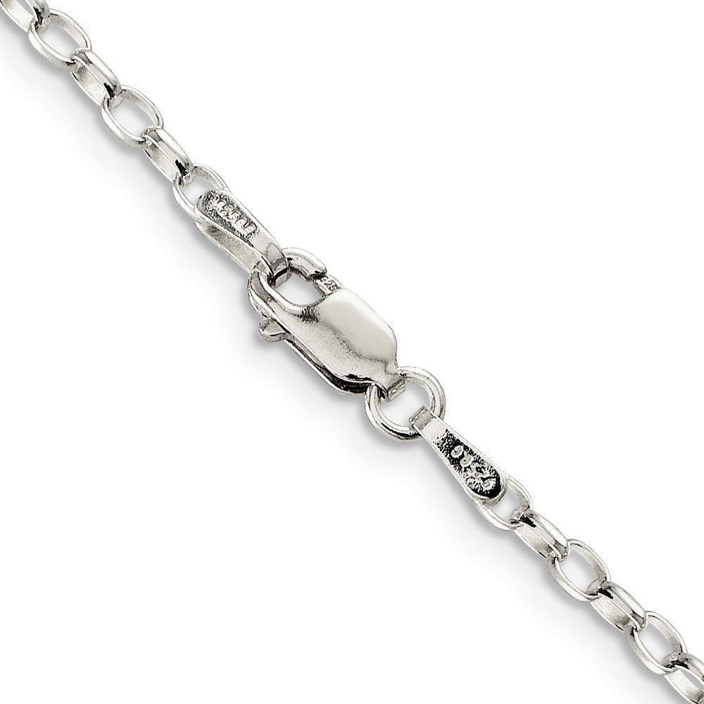 Sterling Silver 2.5mm Oval Fancy Rolo ChainQFC85