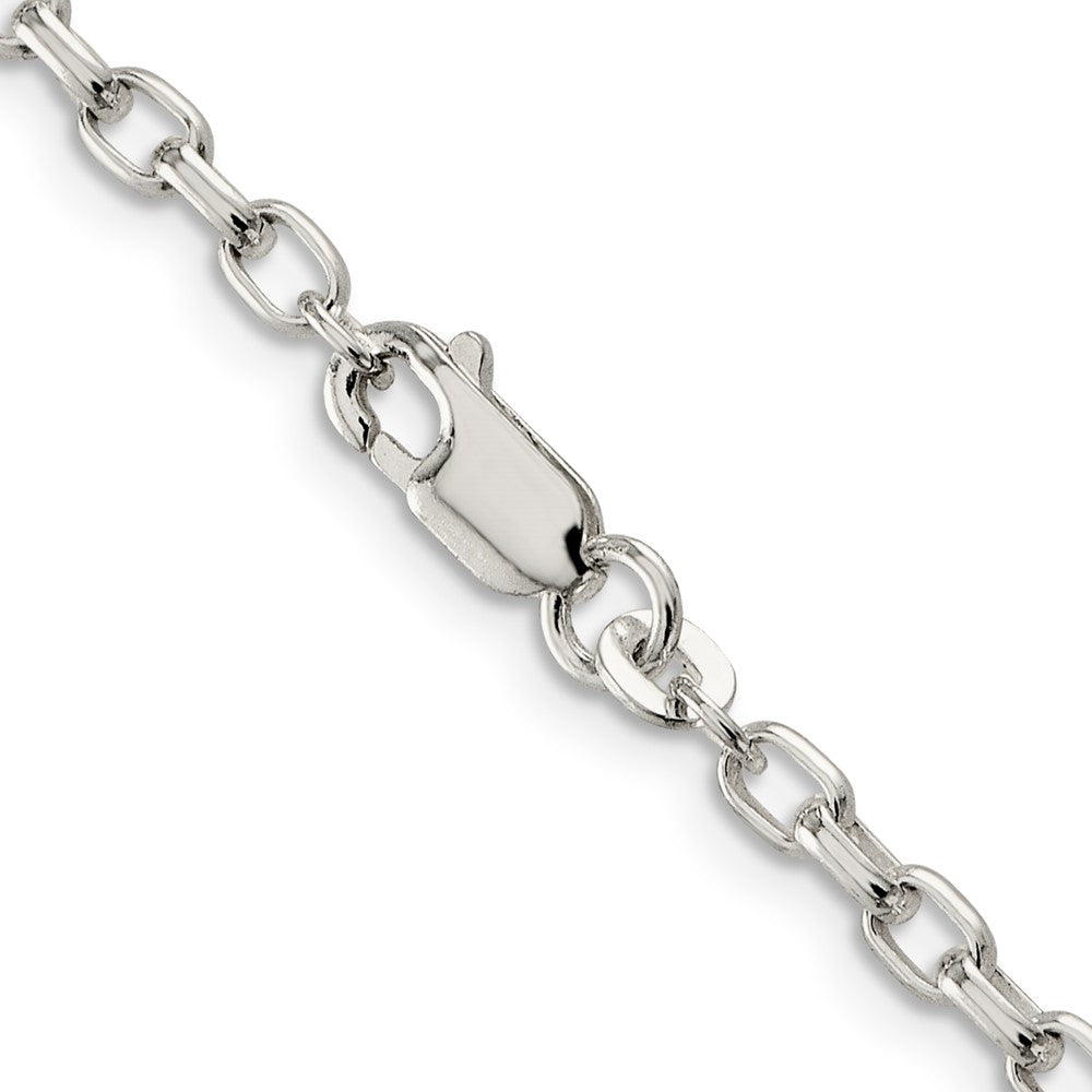 Sterling Silver 3.2mm Oval Fancy Rolo ChainQFC86