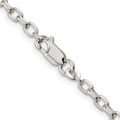 Sterling Silver 3.2mm Oval Fancy Rolo ChainQFC86