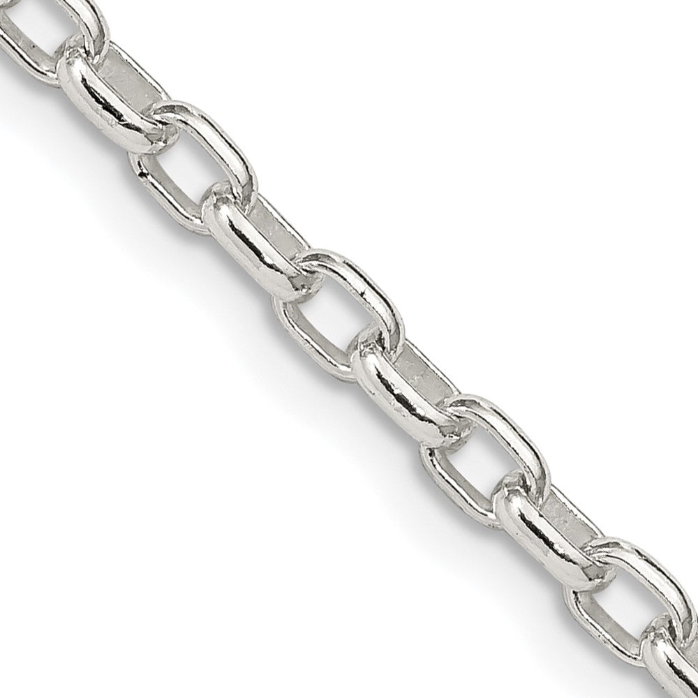 Sterling Silver 3.2mm Oval Fancy Rolo ChainQFC86