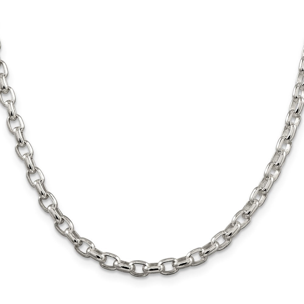Sterling Silver 4.4mm Oval Fancy Rolo ChainQFC87