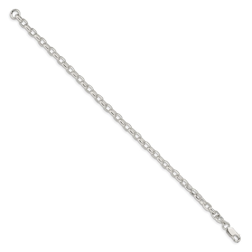 Sterling Silver 4.4mm Oval Fancy Rolo Chain QFC87-8