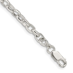 Sterling Silver 4.4mm Oval Fancy Rolo Chain QFC87-8
