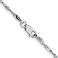 Sterling Silver Rhodium-plated 1.75mm Singapore ChainQFC98R
