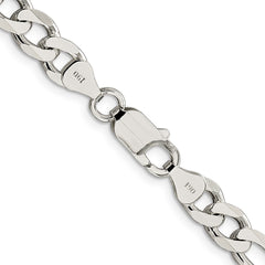 Sterling Silver 7.25mm Pav������ Flat Figaro ChainQFF200