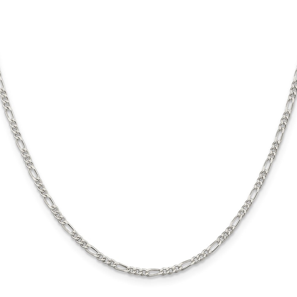 Sterling Silver Rhodium-plated 2.25mm Figaro ChainQFG060R